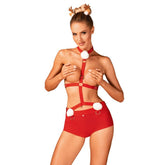 Ms Reindy 3 Piece Set – Sexy Festive Lingerie Set Red Medium Large Lingerie Sets